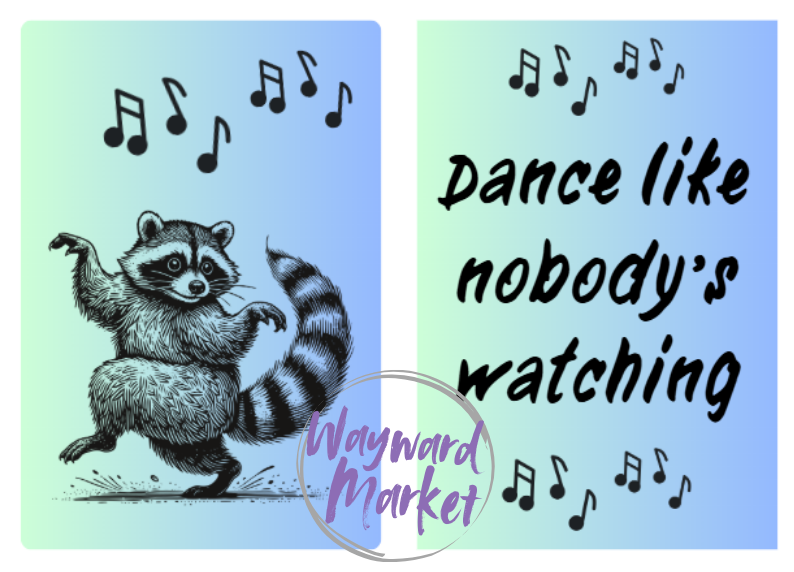 Dance like a Raccoon Oval keychain