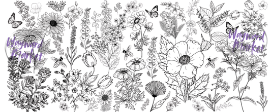 Floral Glass Tumbler