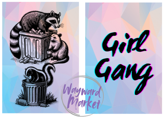Girl Gang Oval keychain